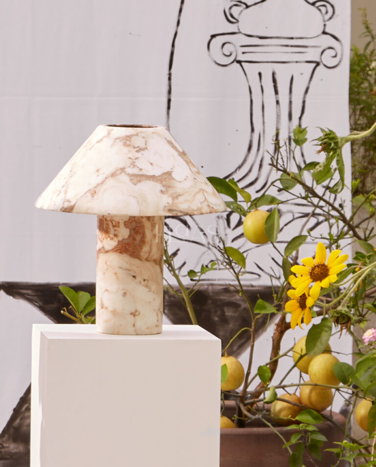 BHUMI, handmade onyx marble table lamp, Haas Design