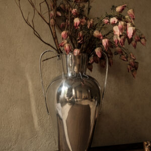 WANGSA, large sculptural aluminium vessel with chrome finish, Haas Design