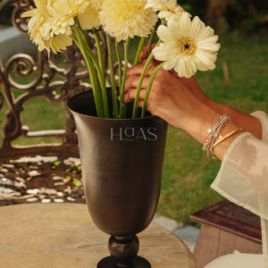 PILAR, handcrafted full brass vessel with matte antique finish, Haas Design